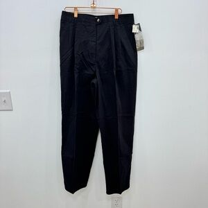 Vintage NY jeans, New York pleat front black relaxed black khakis Sz 12 NWT
